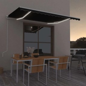 Tenda Automatica Con Sensore Vento E Led 400x350 Cm Antracite /