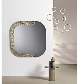 Specchio sagomato con cornice in vetro VOLTA Bronzo