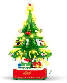 Albero di Natale componibile a mattoncini Carillon con luci Led a batteria Wisdom