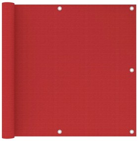 Schermo Frangivista Per Balcone Rosso 90x300 Cm İn Hdpe /