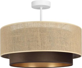 Plafoniera SARTA 1xE27/60W/230V Ø 45 cm marrone/juta