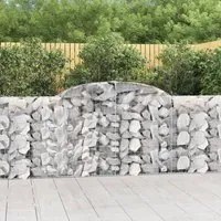 Cesti Gabbioni ad Arco 12 pz 300x30x100/120 cm Ferro Zincato 3146531