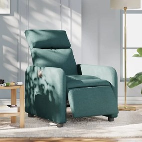 Poltrona Elettrica Reclinabile Verde Scuro İn Tessuto /