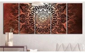 Quadro Hypnosis (5 Parts) Orange Narrow  Colore Arancione, Dimensioni e Misure 225x90