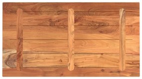 Piano tavolo 110x60x2,5 cm rettangolare legno massello acacia
