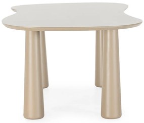 Tavolino da salotto beige con piano in pino massiccio 110x220 cm Nahia – MOME