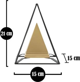 Piramide Gold Con Ferro Cm 15X15X21
