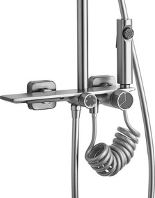 Set doccia REA HELIX  Nickel Brush INOX