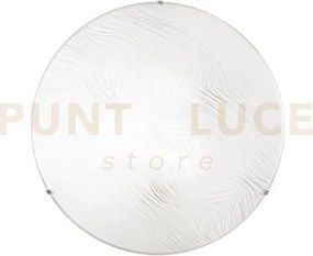 Plafoniera kardio bianca 4 luci attacco e27 50x50x13,5cm in vetro