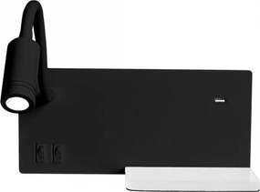 Applique a LED SHELF LED/4W+LED/5W+LED/2W/230V nero