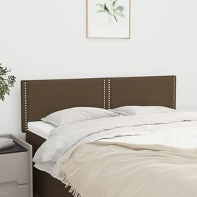 Testiere 2 Pz Marrone Scuro 72x5x78/88 Cm İn Tessuto /