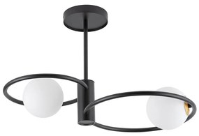 Lampadario a sospensione con supporto rigido AQUA 2xG9/12W/230V nero