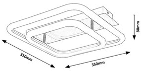 Rabalux 6996 - Plafoniera a LED FANDRAL LED/33W/230V