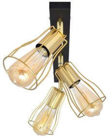 Faretto TUBE 3xE27/15W/230V oro/nero