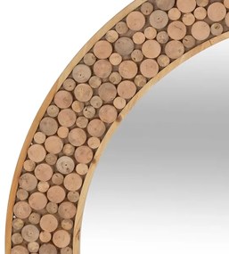 Atmosphera - Specchio da parete ANOKI diametro 99 cm eucalipto