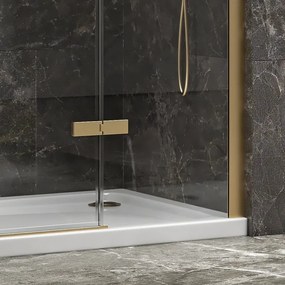 Porta doccia 100cm battente e fisso oro spazzolato | KT4000G - KAMALU