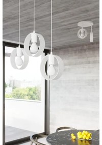 Sollux SL.1137 - Lampadario a cavo TITRAN 1xE27/60W/230V bianco