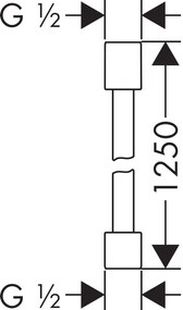 Flessibile doccetta 125 cm con dado Cromo Hansgrohe AXOR Starck 28282000