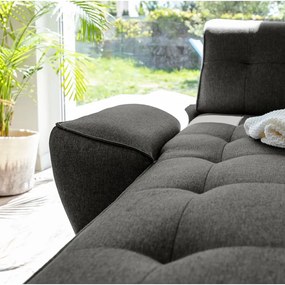 Divano letto grigio scuro ad angolo variabile Dazzling Daisy - Miuform