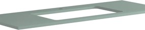 Top per lavabo semincasso Niwa18058 L 120 x H 1.8 x P 46 cm laccato opaco verde timo truciolare
