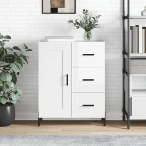 Credenza 69,5x34x90 cm in legno multistrato bianco lucido