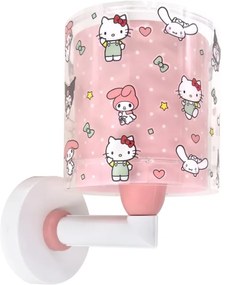 Dalber 41259 - Lampada da parete per bambini HELLO KITTY&FRIENDS 1xE27/15W/230V rosa