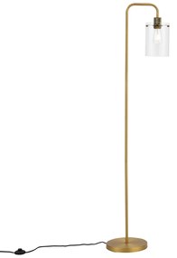 Lampada da terra di design bronzo con vetro trasparente - Domo