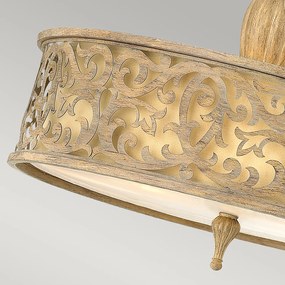 Lampadario Contemporaneo Carabel In Acciaio Beige Champagne Vetro 3 Luci E27