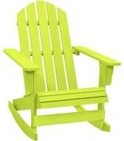 Sedia a Dondolo da Giardino Adirondack Massello di Abete Verde cod 12415