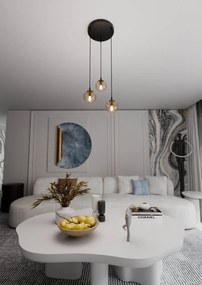 Lampadario a sospensione COSMO 3 BLACK MIODOWY PREMIUM
