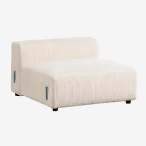 Modulo Centrale (105x113 Cm) Per Divano Modulare Bruna Velluto A Coste Beige Lin - Sklum