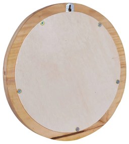 Specchio da Parete 40 cm in Legno di Teak Rotondo