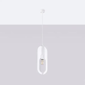 Sollux SL.1360 - Lampadario a sospensione con filo NICUS 1xE27/15W/230V bianco