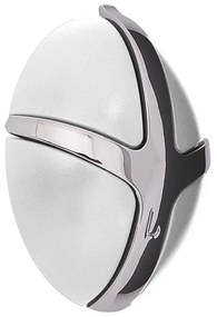 Gancio da parete bianco/color argento lucido in plastica Tick – Spinder Design