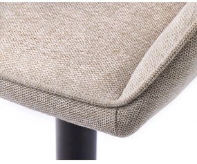 Sedia da pranzo beige in imbottito con braccioli Nolan – Unique Furniture