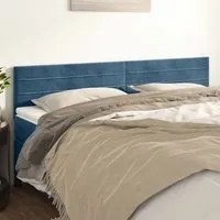 Testiera 2 pz Blu Scuro 80x5x78/88 cm in Velluto cod mxl 49242