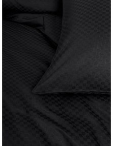 Set copripiumino e federa nero in cotone renforcé per letto singolo 140x200 cm Checkered – Mila Home Luxury