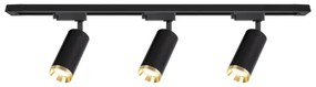 Faretto per sistema a binario MICA 3xGU10/10W/230V nero/oro
