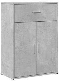 Credenze 2 pz grigio cemento 60x30x84 cm in legno multistrato