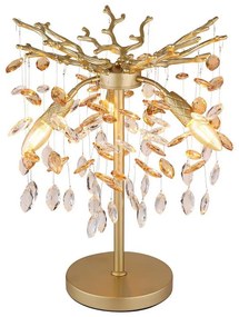 Globo 64138TG - Lampada da tavolo QUEENA 3xE14/40W/230V dorata