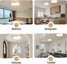 Brilagi - Lampada LED dimmerabile GLASS POOL DOUBLE LED/80W/230V 60 cm dorata + telecomando