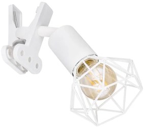 Globo 54802WK - Applique con clip XARA I 1xE14/40W/230V bianco