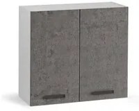 Pensile per cucina grigio cemento 2 ante Cm 80x32xH 72