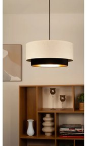 Lampadario a cavo NATIA 1xE27/60W/230V bianco/nero