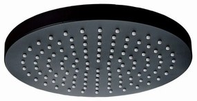 Kamalu - soffione per doccia tondo finitura nera diametro 20cm | kam-arte nero