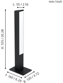Eglo 99604 - Lampada da tavolo LED RGBW dimmerabile SIMOLARIS-Z LED/16W/230V 2700-6500K