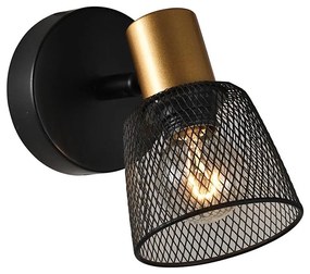 Prezent 75470 - Faretto da parete DAYTONA 1xE14/40W/230V nero/oro