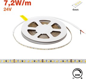 Striscia LED 24V 72W/m Ultra Sottile 4mm Professionale - IP20 - 5 metri