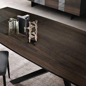 Tavolo allungabile FLOYD 300 cm con piano in Rovere Termico