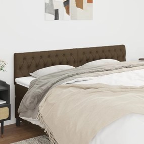 Testiera 2 Pz Marrone Scuro 100 X 7 X 78/88 Cm İn Tessuto /